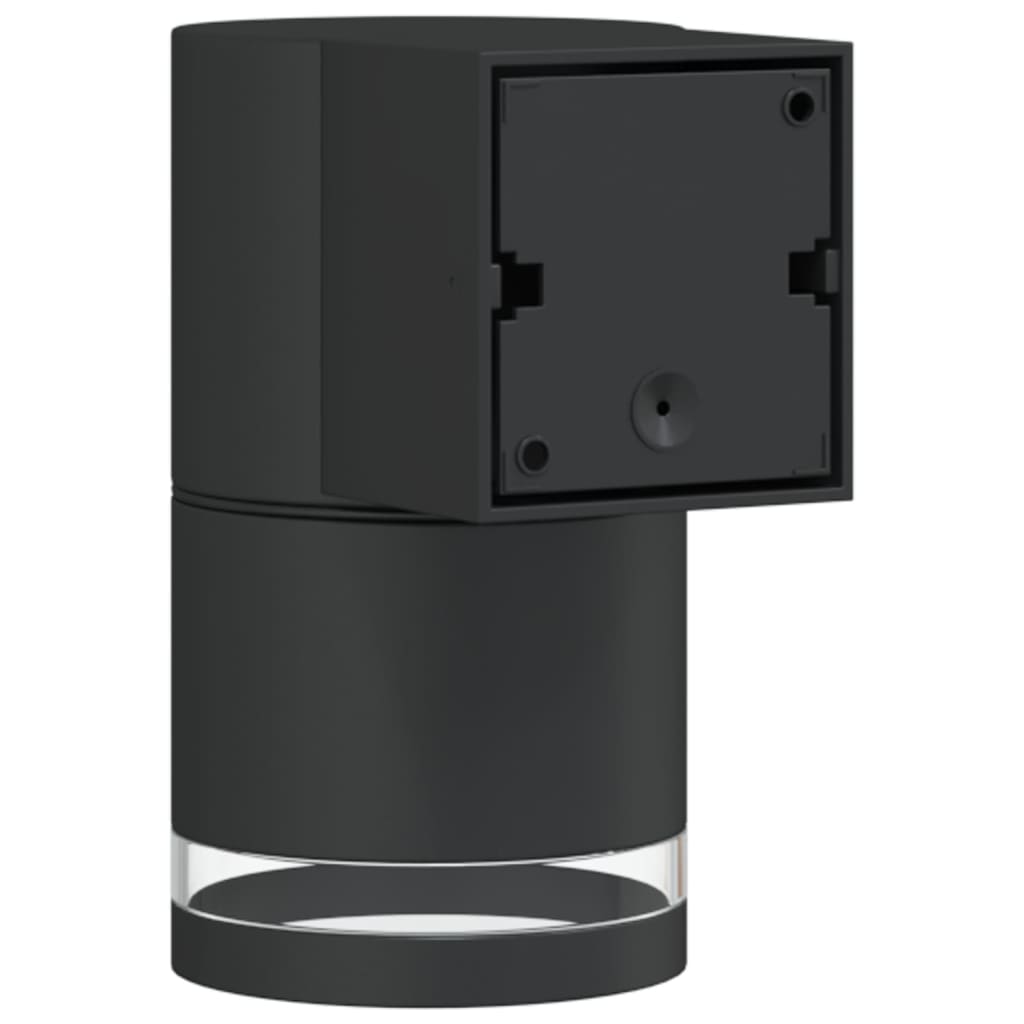 Candeeiros de parede para exterior 2 pcs alumínio fundido preto