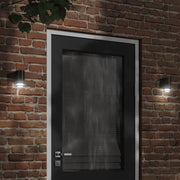 Candeeiros de parede para exterior 2 pcs alumínio fundido preto