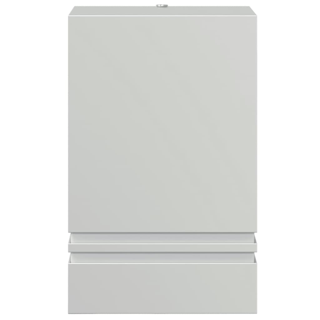 Candeeiro de parede para exterior aço inoxidável prateado