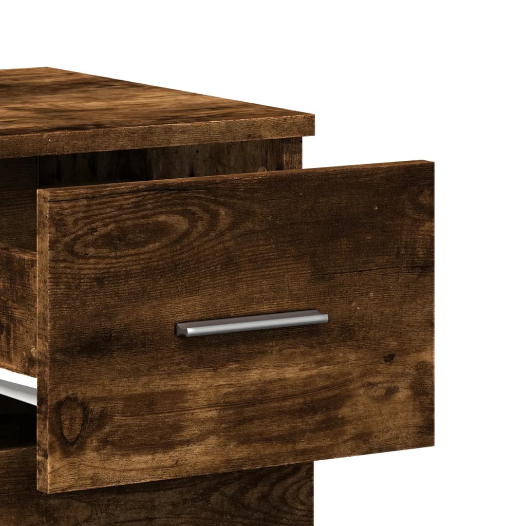 Aparadores 2 pcs 59x39x80 cm derivados madeira carvalho fumado