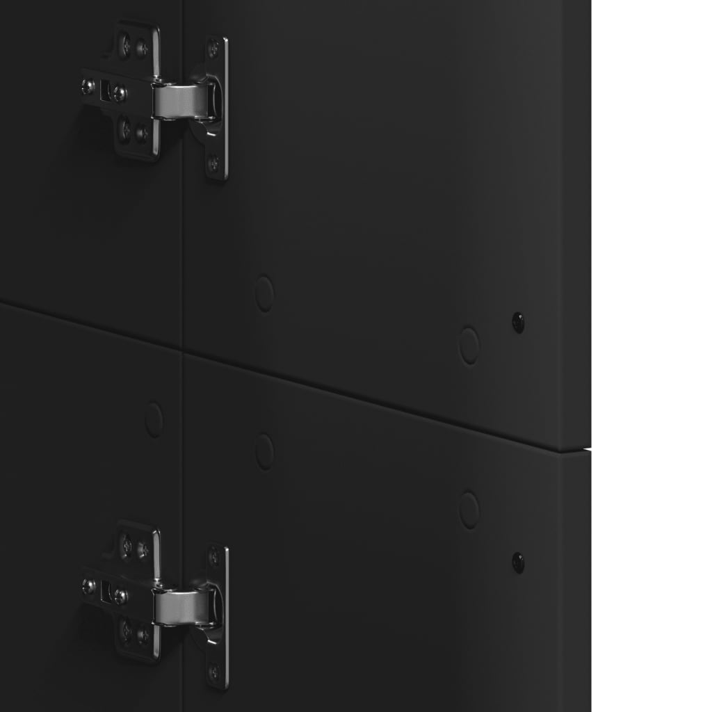 Aparador alto 60x35x180 cm derivados de madeira preto