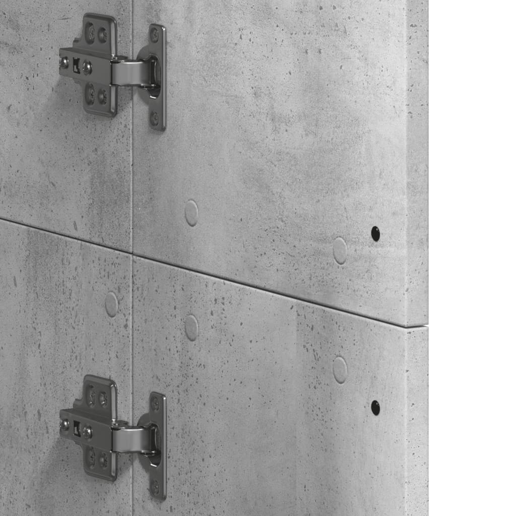 Aparador alto 60x35x180cm derivados de madeira cinzento cimento