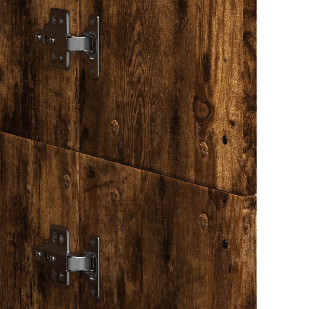 Aparador alto 60x35x180 cm derivados madeira carvalho fumado