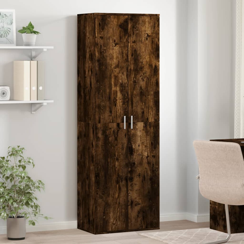 Aparador alto 60x35x180 cm derivados madeira carvalho fumado