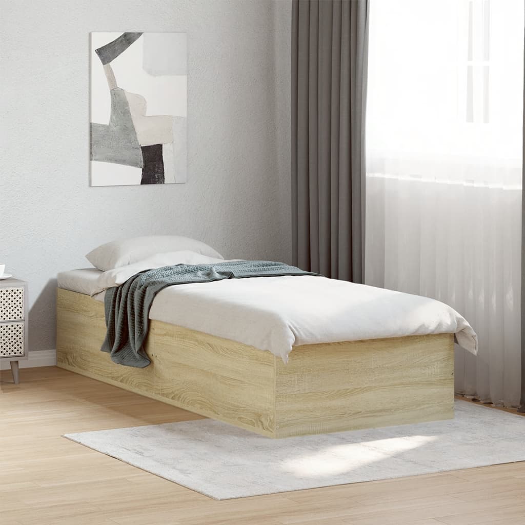 Estrutura cama s/ colchão derivados de madeira carvalho sonoma