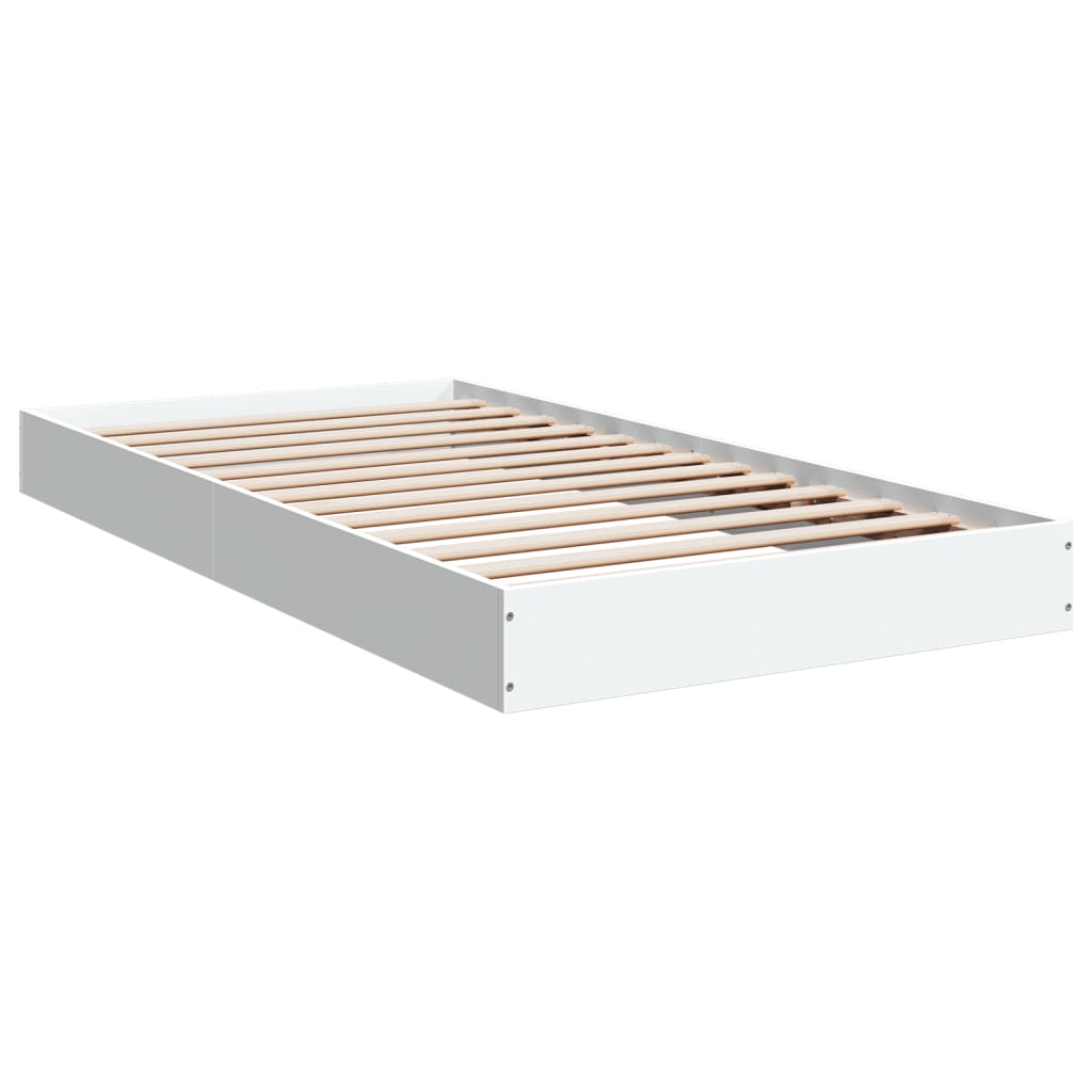 Estrutura de cama 100x200 cm derivados de madeira branco