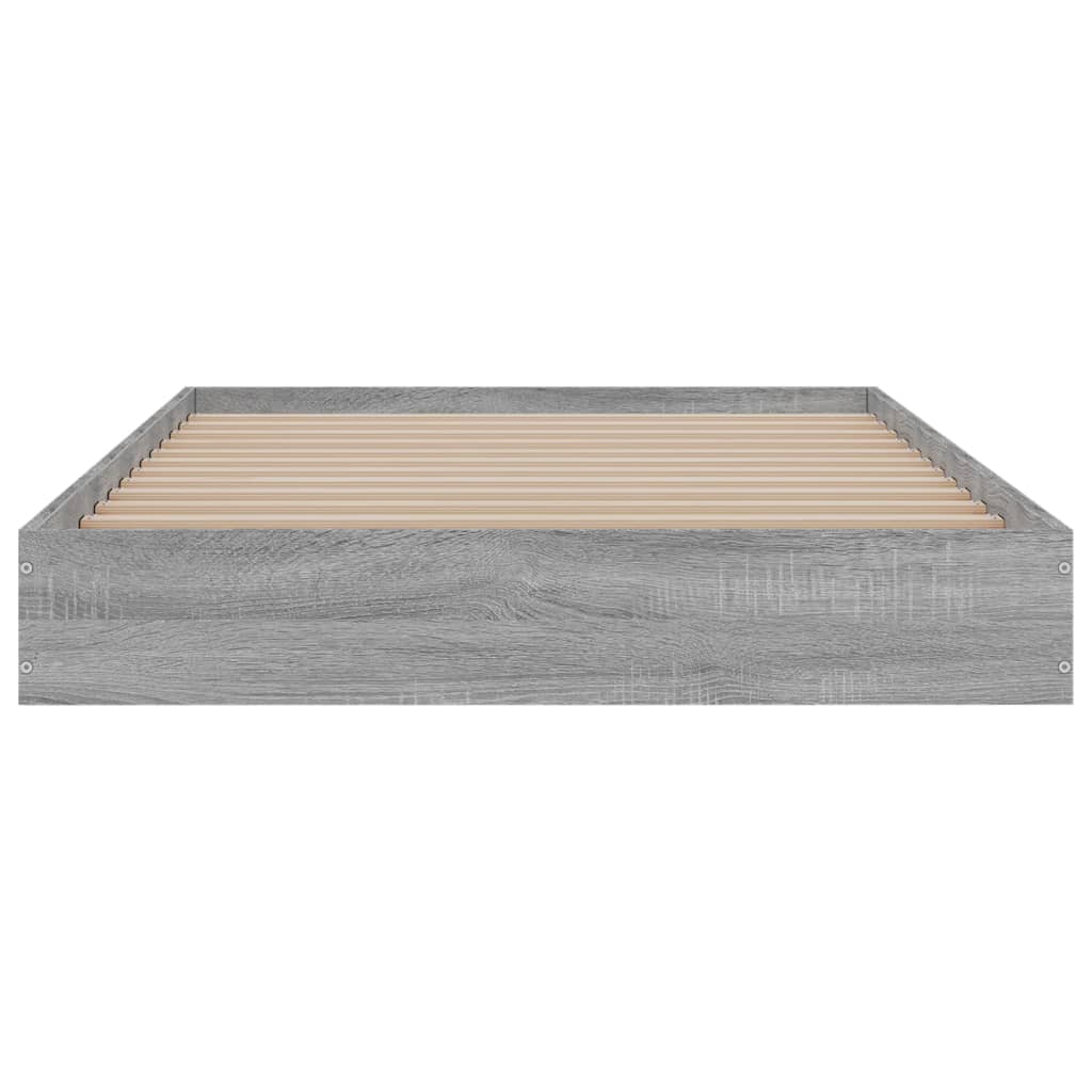 Estrutura cama 100x200 cm derivados de madeira cinzento sonoma