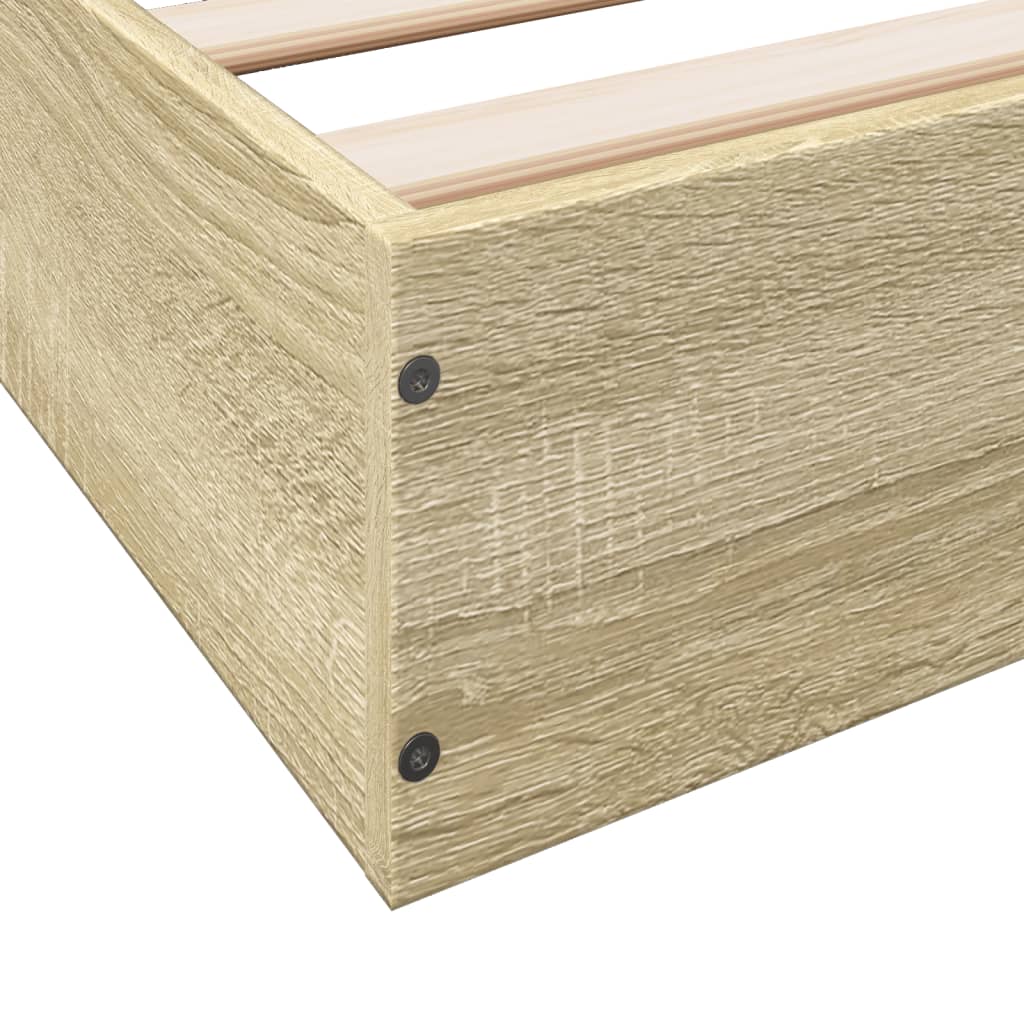 Estrutura cama s/ colchão derivados de madeira carvalho sonoma