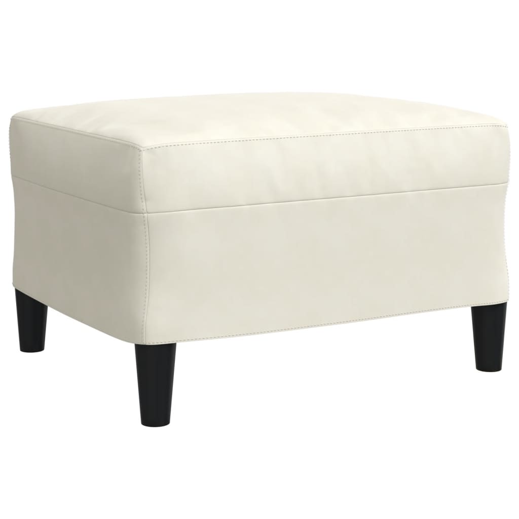 4 pcs conjunto de sofás com almofadões veludo cor creme