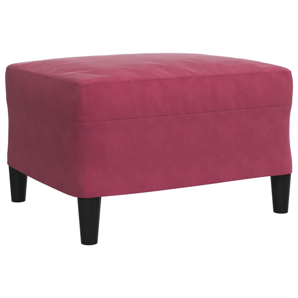 4pcs conjunto sofás c/ almofadões e rolos veludo vermelho tinto