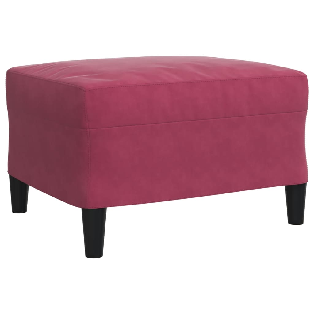 3pcs conjunto sofás c/ almofadões e rolos veludo vermelho tinto