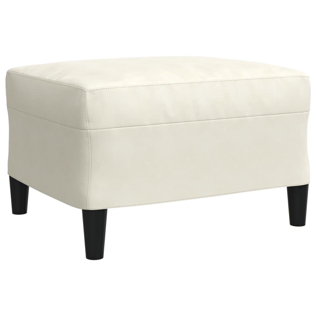 3 pcs conjunto de sofás com almofadões e rolos veludo creme