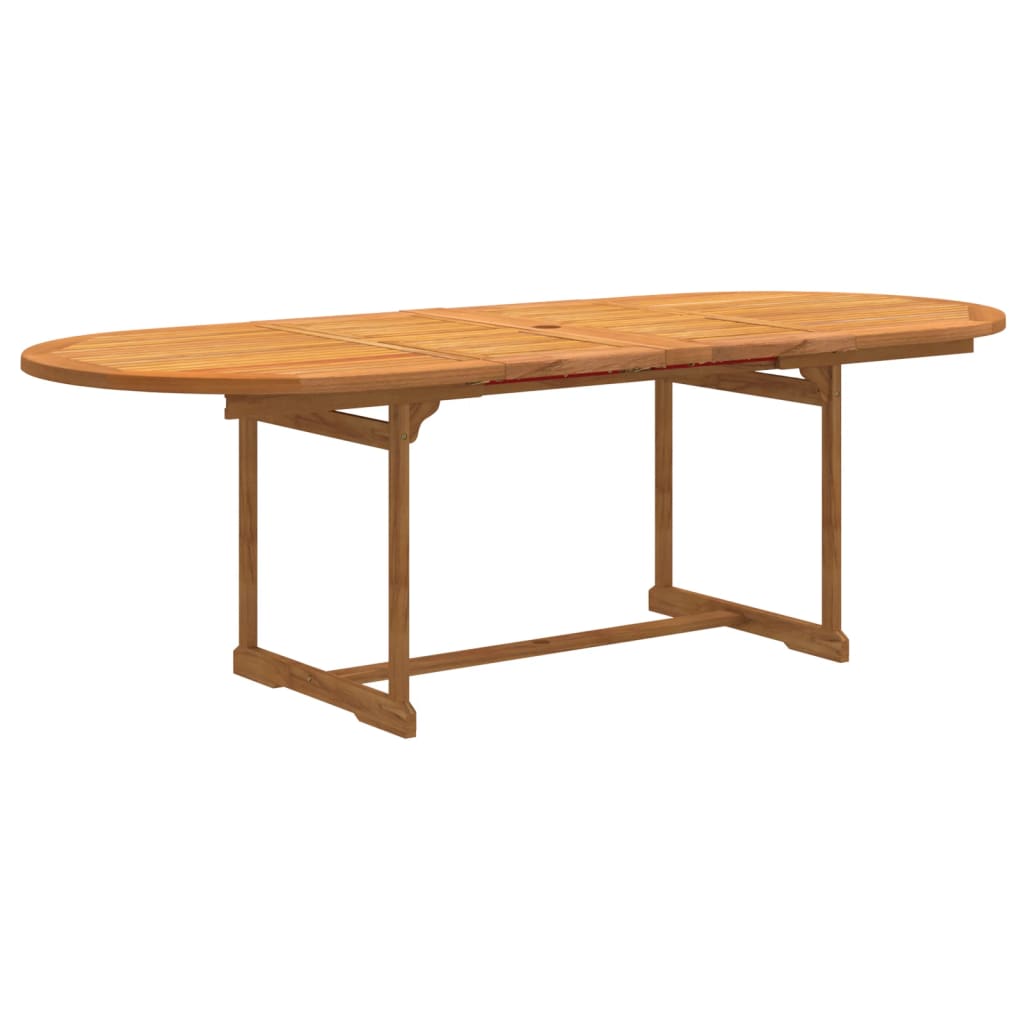 7 pcs conjunto de jantar para jardim acácia maciça e textilene