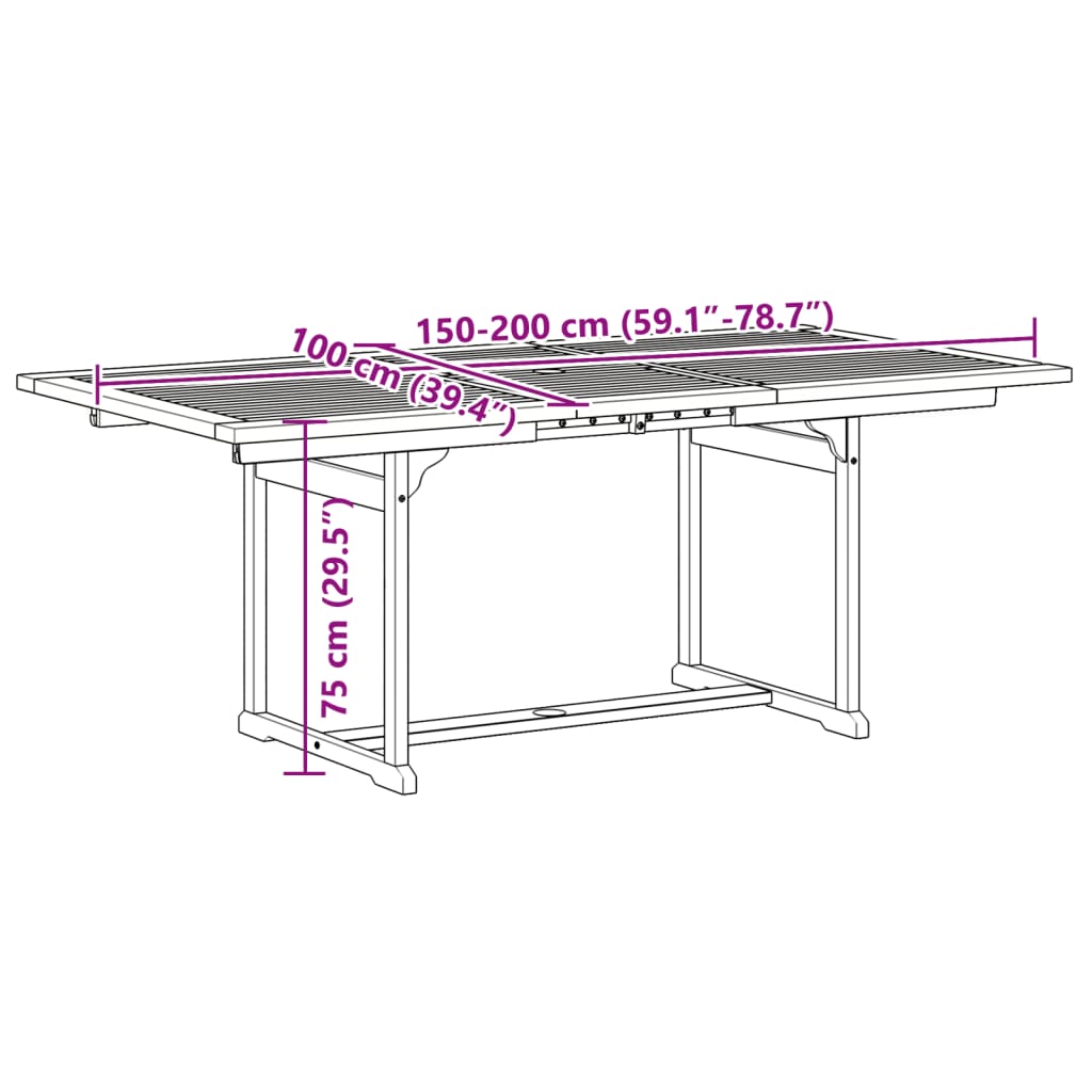 5 pcs conjunto de jantar para jardim acácia maciça e textilene