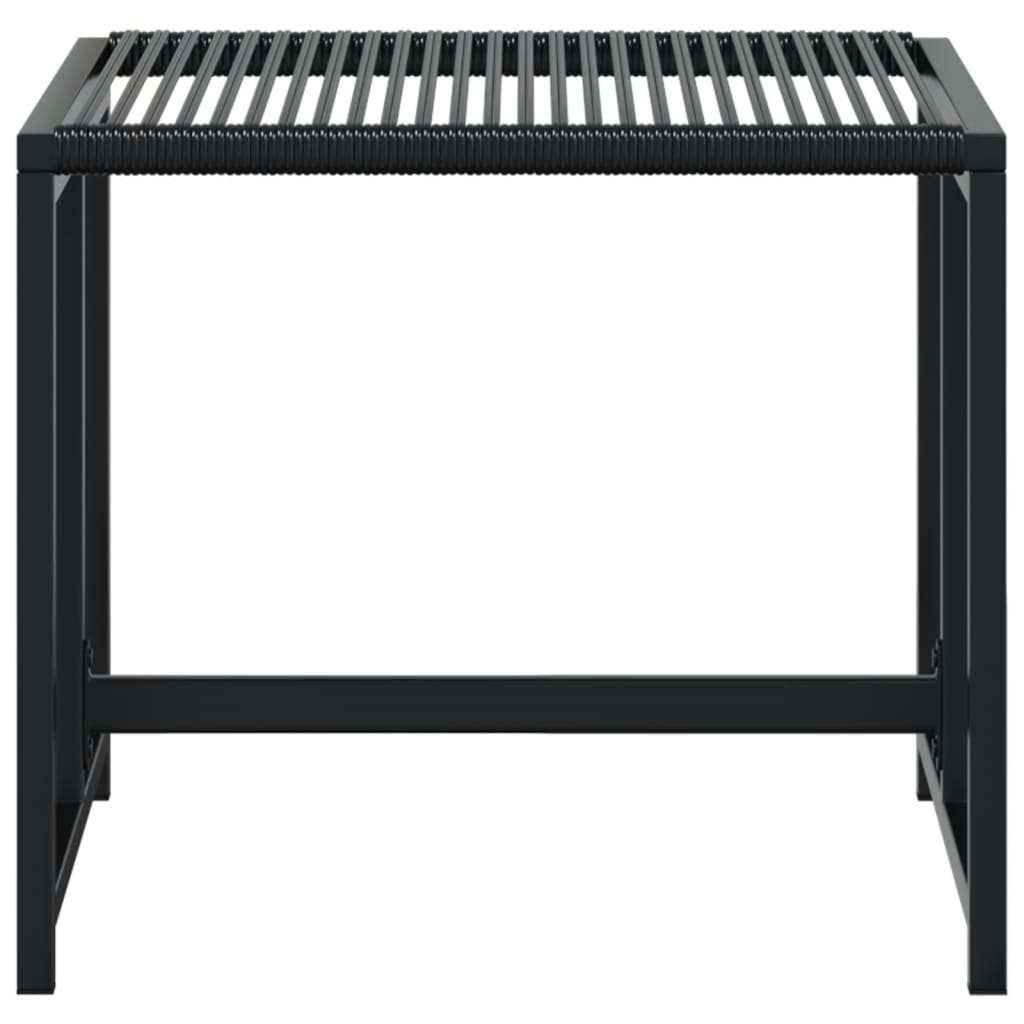 Bancos de jardim 4 pcs vime PE preto