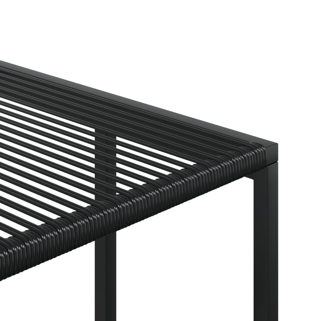 Bancos de jardim 4 pcs vime PE preto