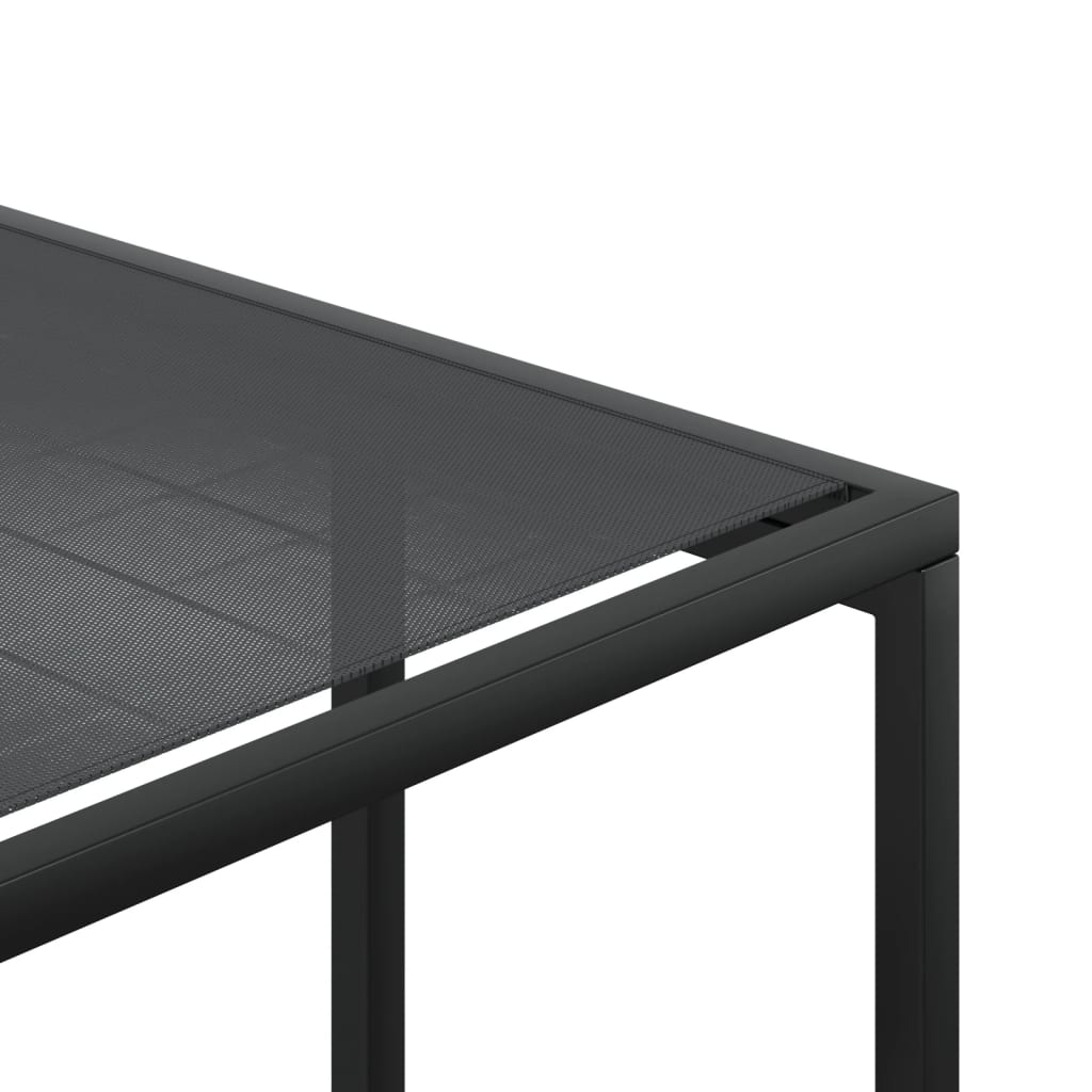 Bancos de jardim 4 pcs aço e textilene preto