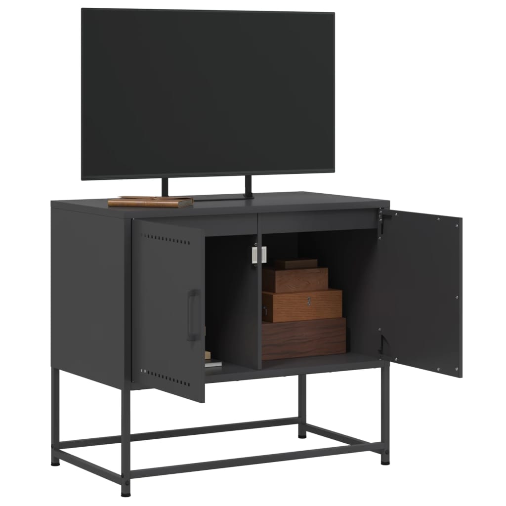 Móvel de TV 68,5x39x60,5 cm aço preto