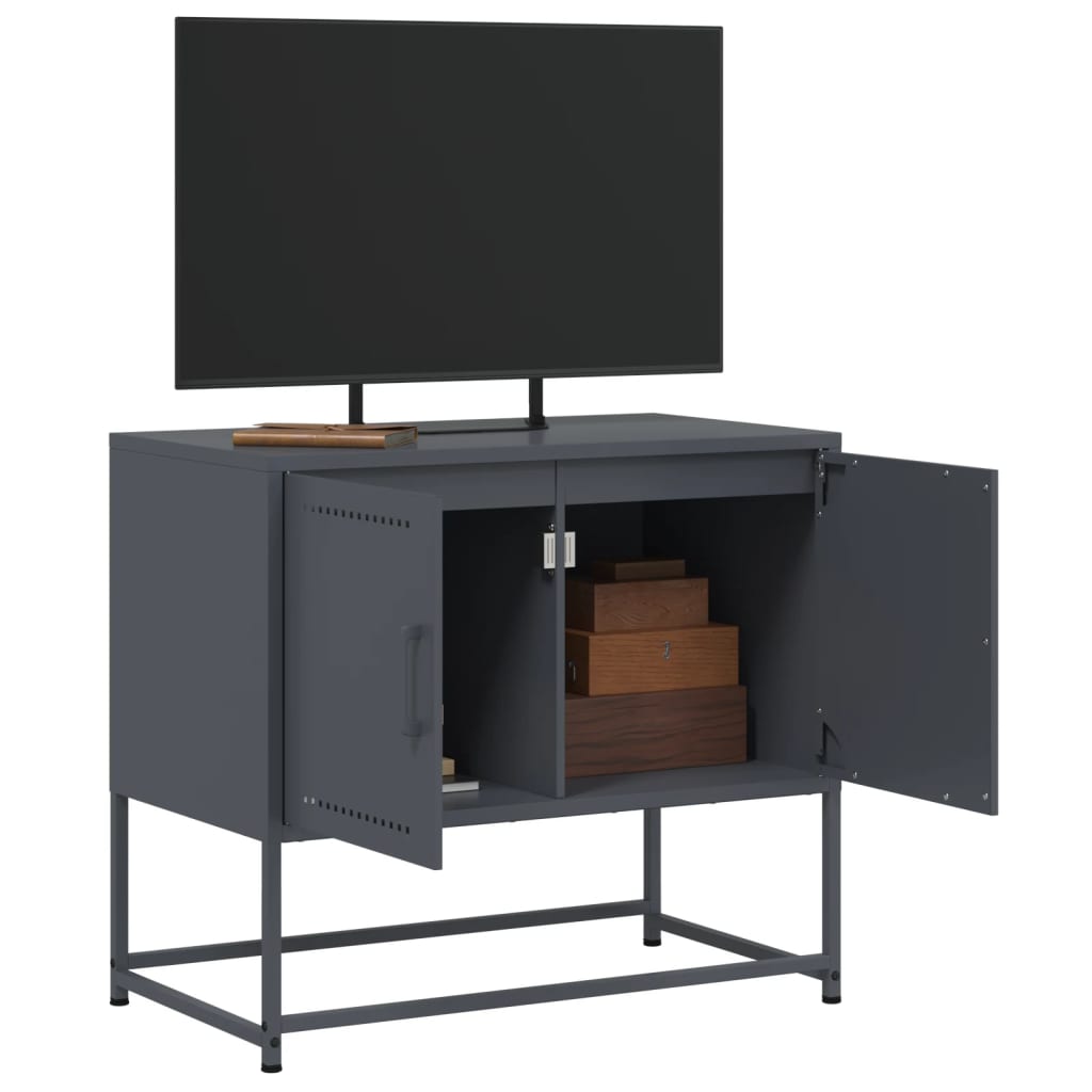 Móvel de TV 68,5x39x60,5 cm aço antracite