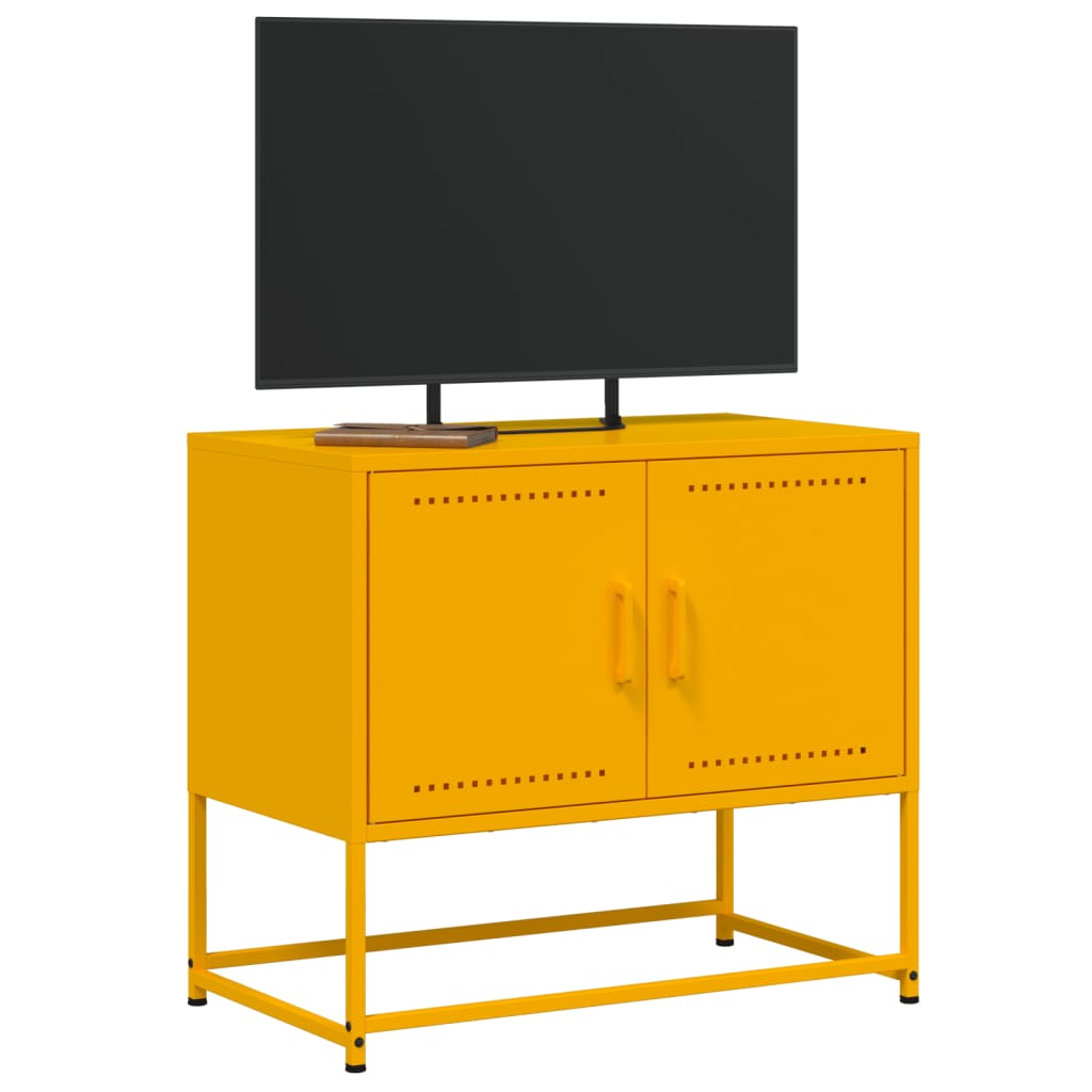 Móvel de TV 68,5x39x60,5 cm aço amarelo mostarda