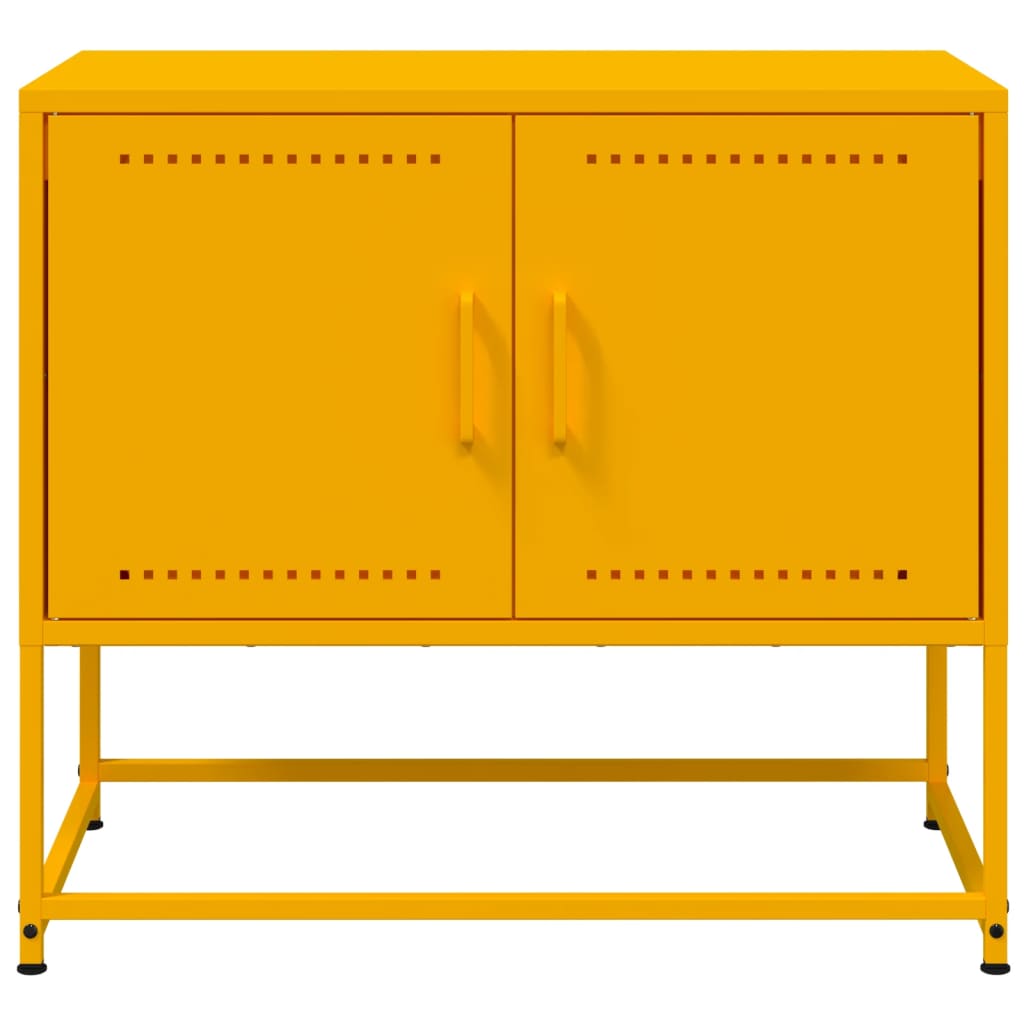 Móvel de TV 68,5x39x60,5 cm aço amarelo mostarda