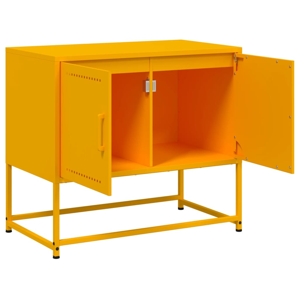 Móvel de TV 68,5x39x60,5 cm aço amarelo mostarda
