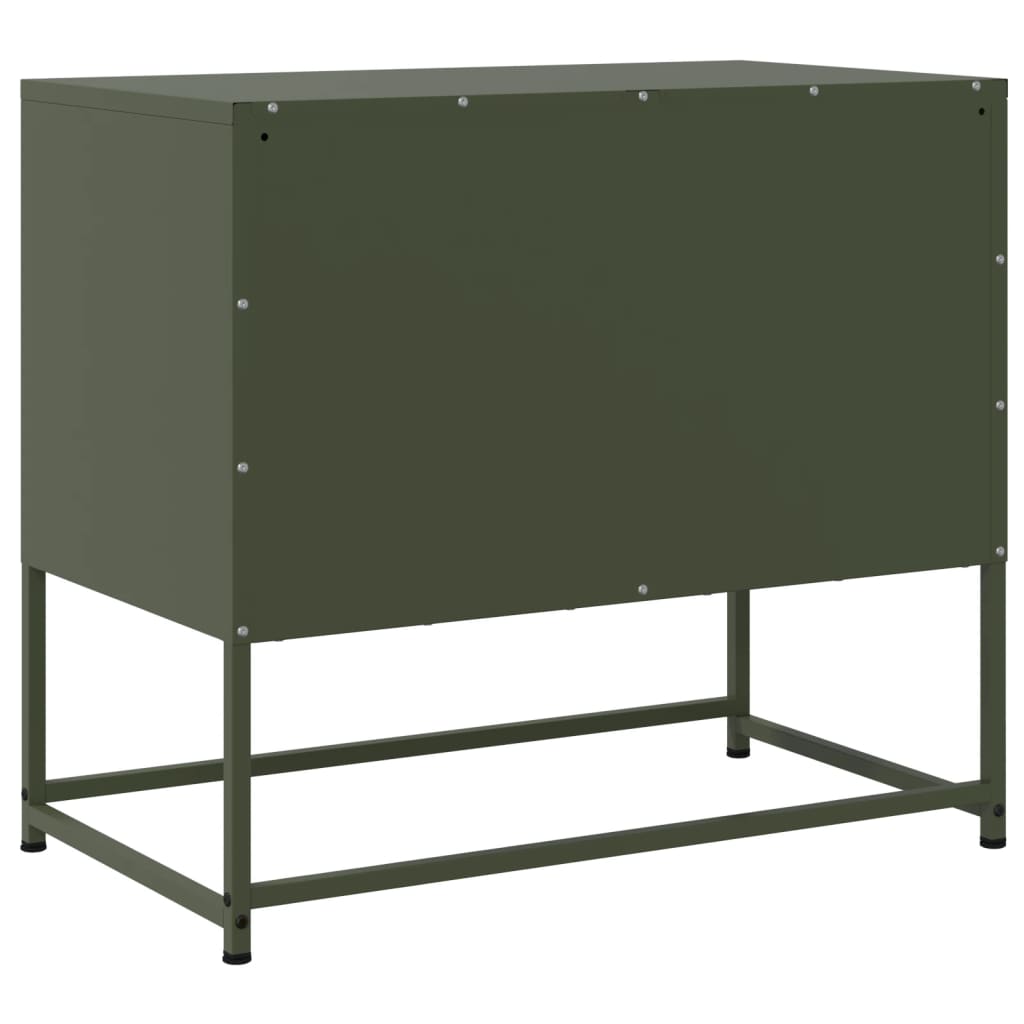 Móvel de TV 68,5x39x60,5 aço verde azeitona