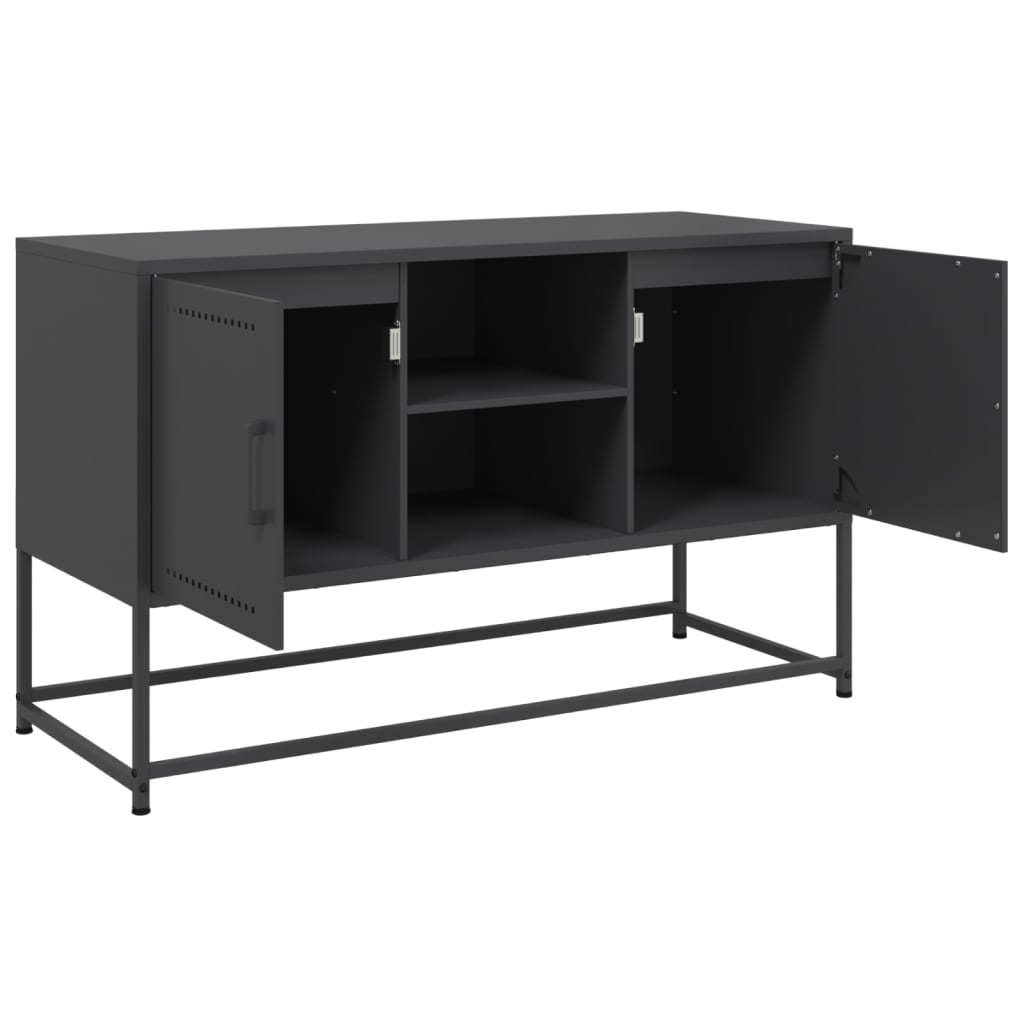 Móvel de TV 100,5x39x60,5 cm aço preto