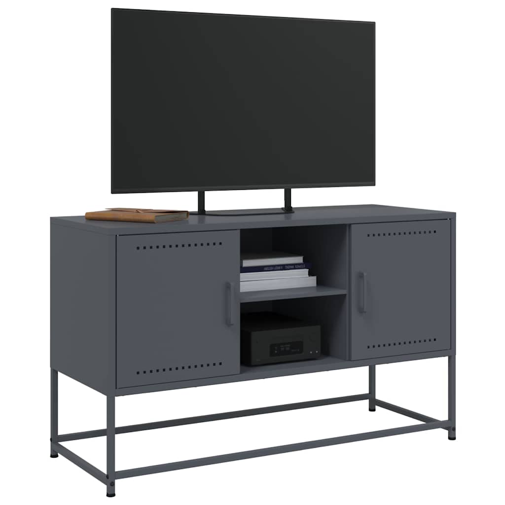 Móvel de TV 100,5x39x60,5 cm aço antracite