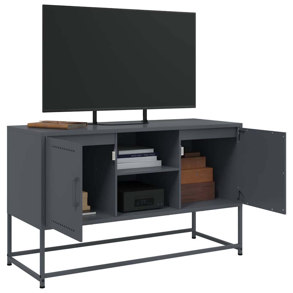 Móvel de TV 100,5x39x60,5 cm aço antracite