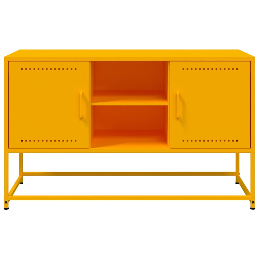 Móvel de TV 100,5x39x60,5 cm aço amarelo mostarda