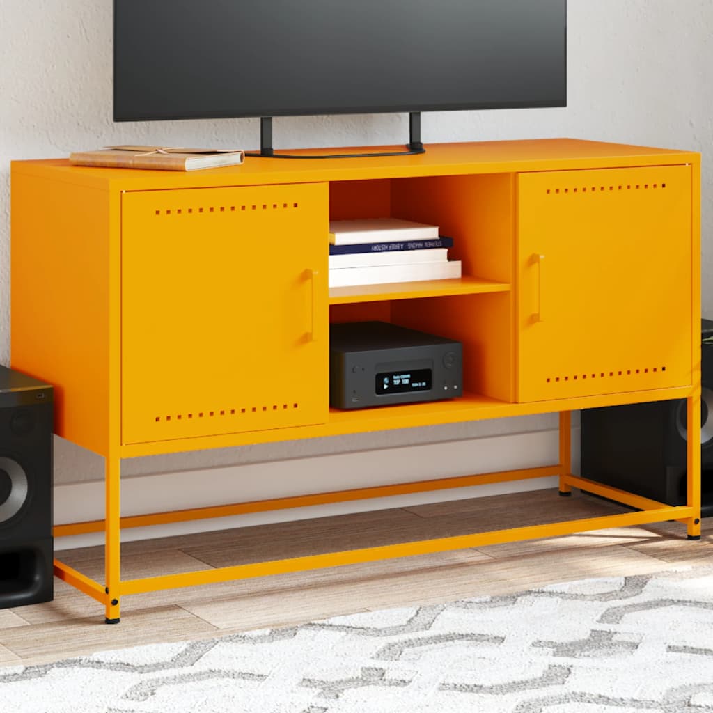 Móvel de TV 100,5x39x60,5 cm aço amarelo mostarda