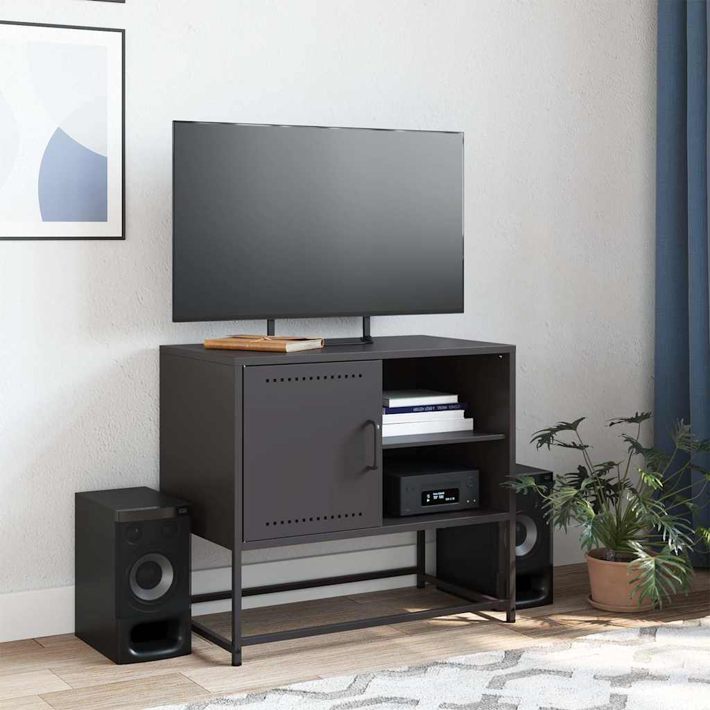 Móvel de TV 68x39x60,5 cm aço preto