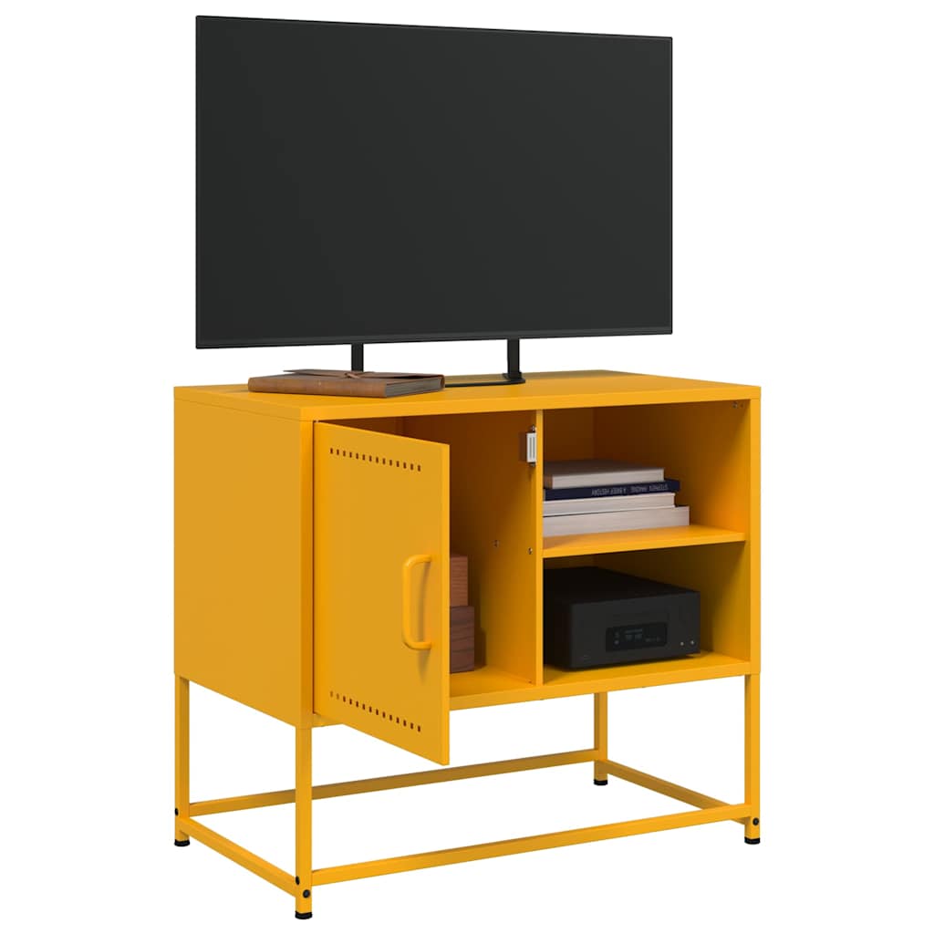 Móvel de TV 68x39x60,5 cm aço amarelo mostarda