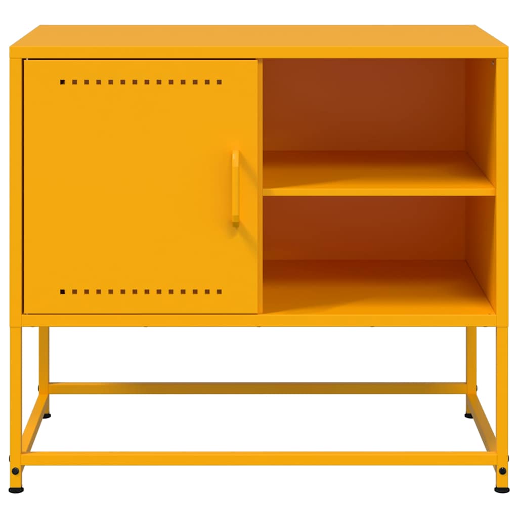 Móvel de TV 68x39x60,5 cm aço amarelo mostarda