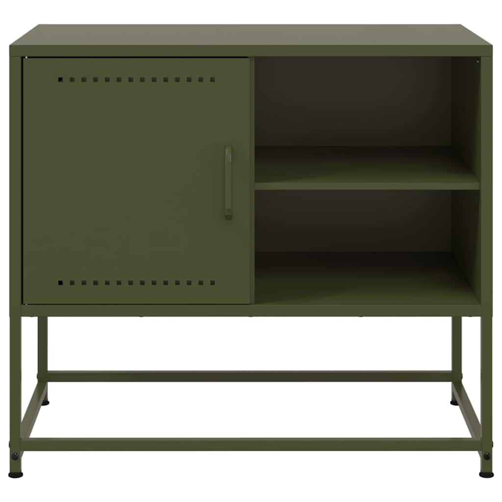 Móvel de TV 68x39x60,5 cm aço verde azeitona