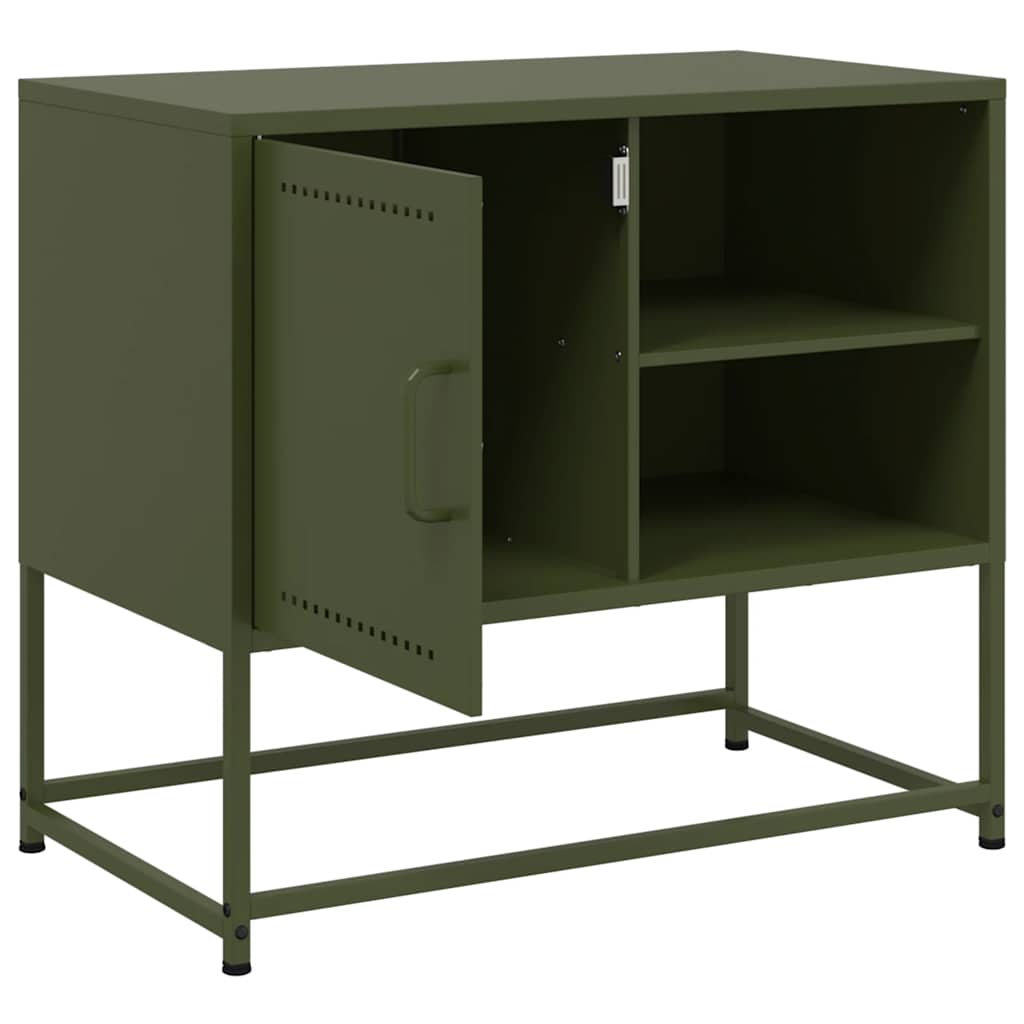 Móvel de TV 68x39x60,5 cm aço verde azeitona