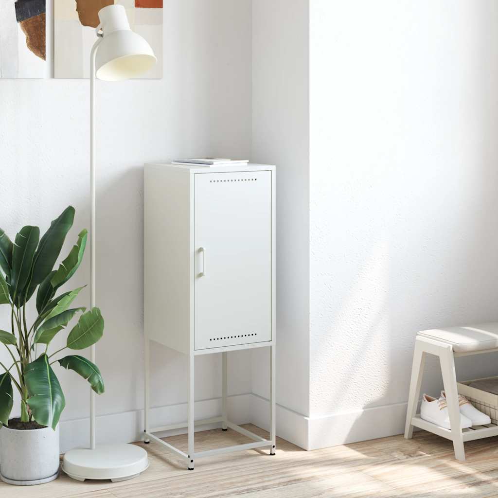 Aparador alto 36x39x107 cm aço branco