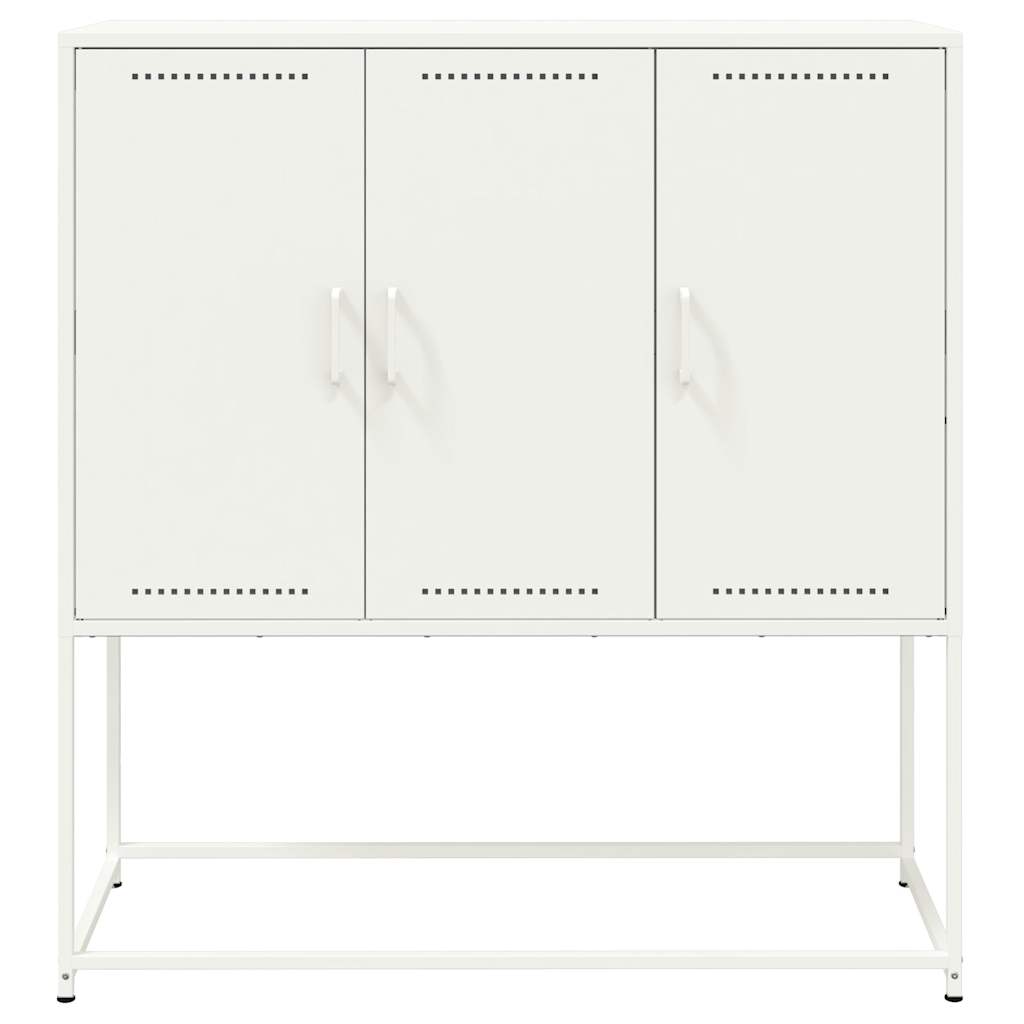 Aparador alto 100,5x39x107 cm aço branco
