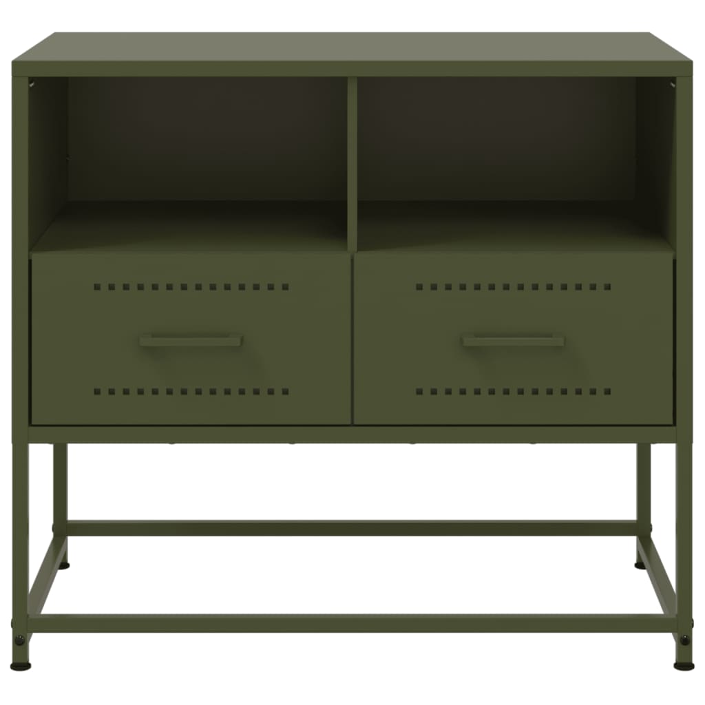 Móvel de TV 68x39x60,5 cm aço verde azeitona