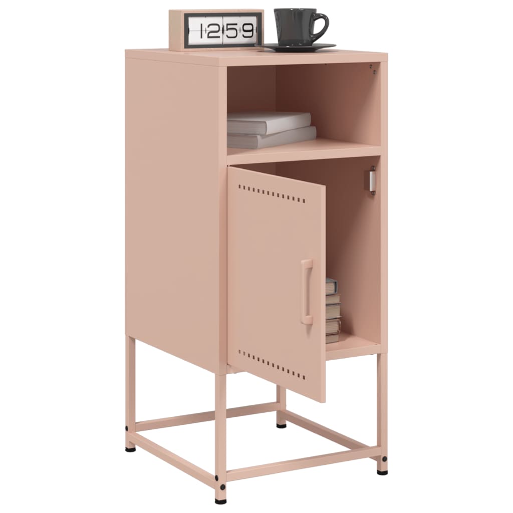 Mesa de cabeceira 36x39x78 cm aço rosa
