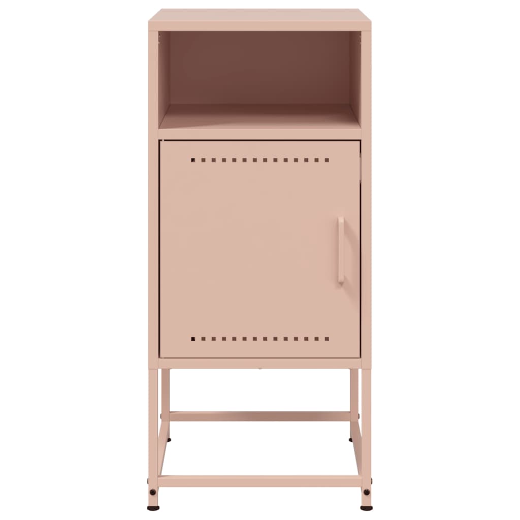 Mesa de cabeceira 36x39x78 cm aço rosa