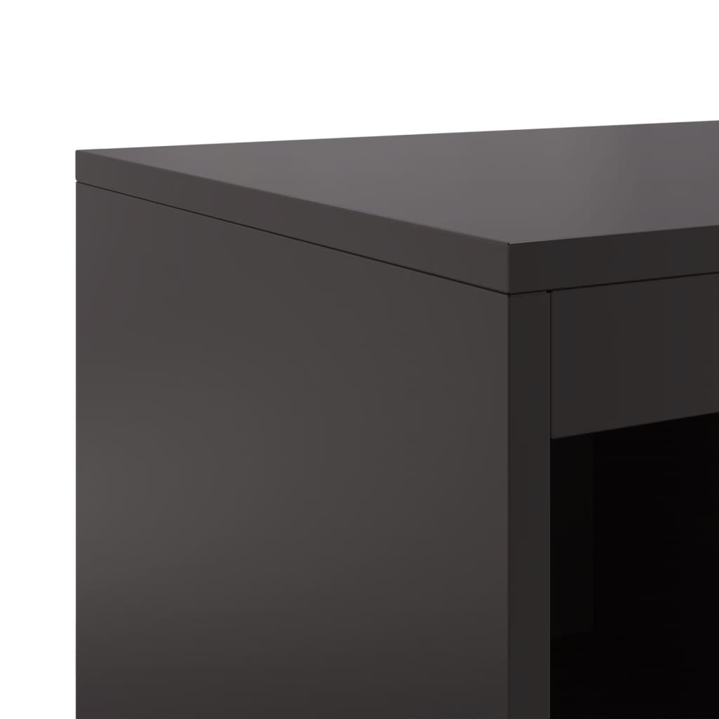 Aparador 100,5x39x107 cm aço preto