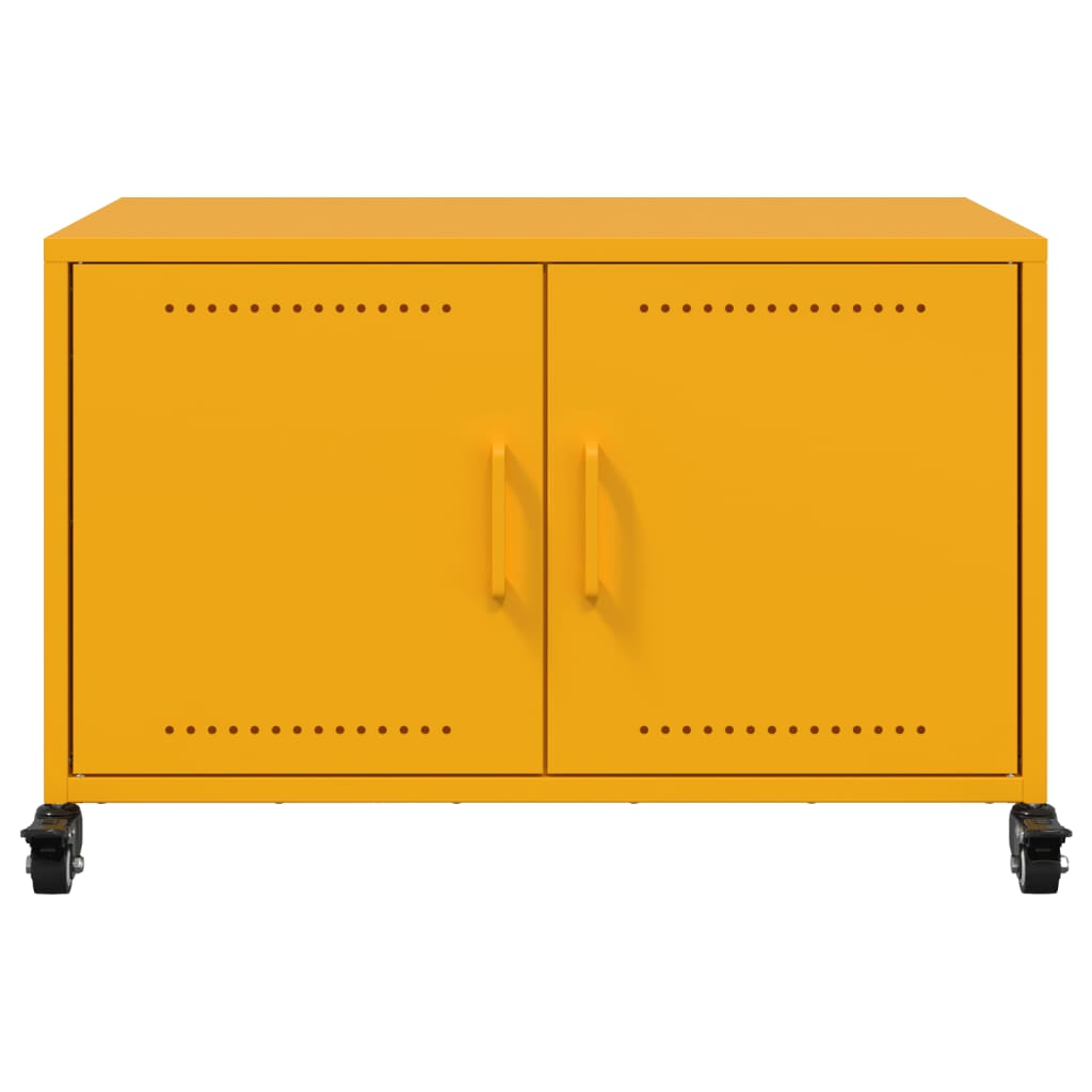 Móvel de TV 68x39x43,5 cm aço amarelo mostarda