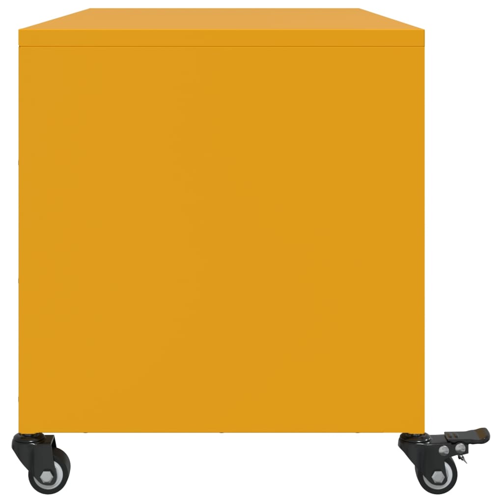 Móvel de TV 68x39x43,5 cm aço amarelo mostarda