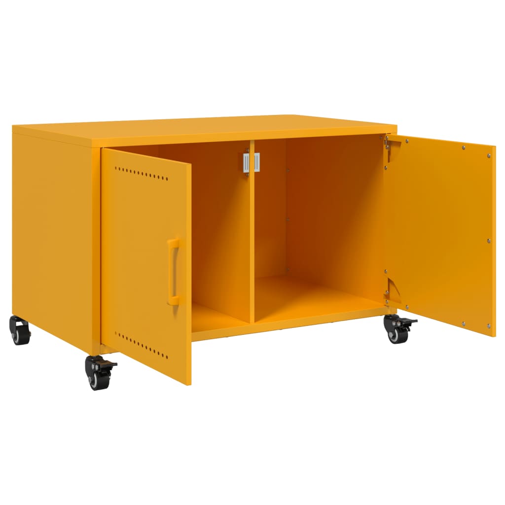 Móvel de TV 68x39x43,5 cm aço amarelo mostarda