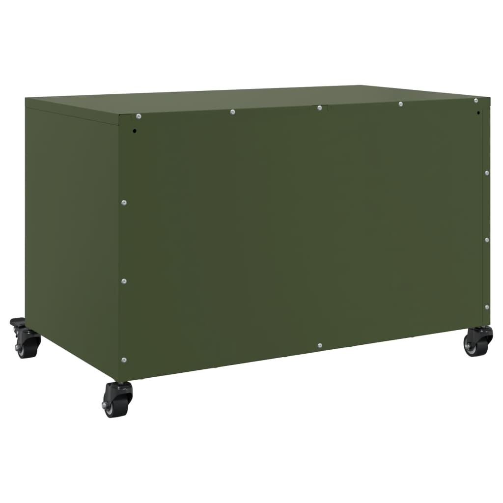 Móvel de TV 68x39x43,5 cm aço verde azeitona