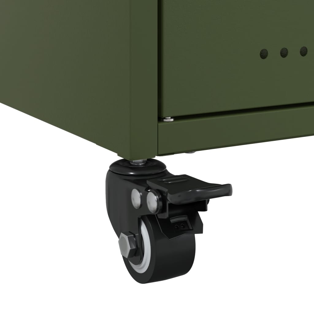 Móvel de TV 68x39x43,5 cm aço verde azeitona