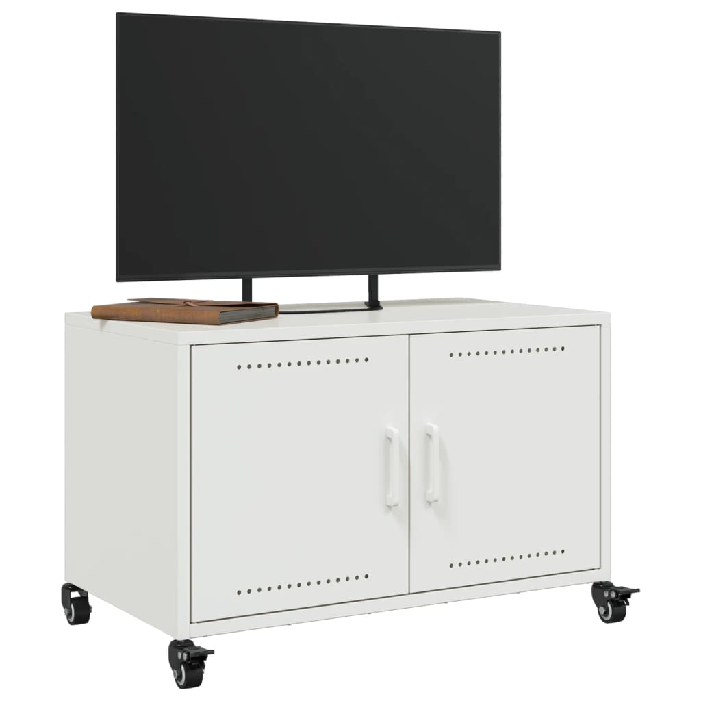 Móvel de TV 68x39x43,5 cm aço branco