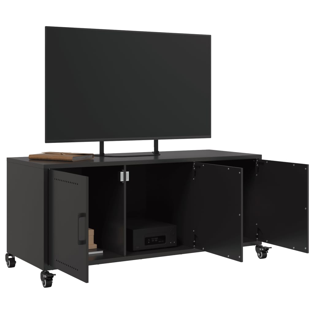 Móvel de TV 100,5x39x43,5 cm aço preto